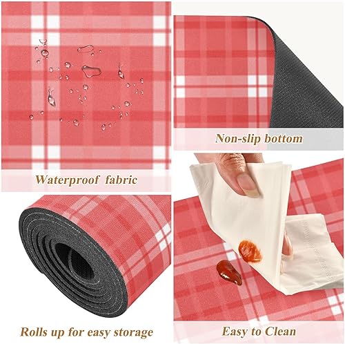 Miniatura 10 de Salvamanteles 2 en 1 para ollas y sartenes calientes, resistente al calor, antideslizante, impermeable, 39 x 12 pulgadas, protector de mesa