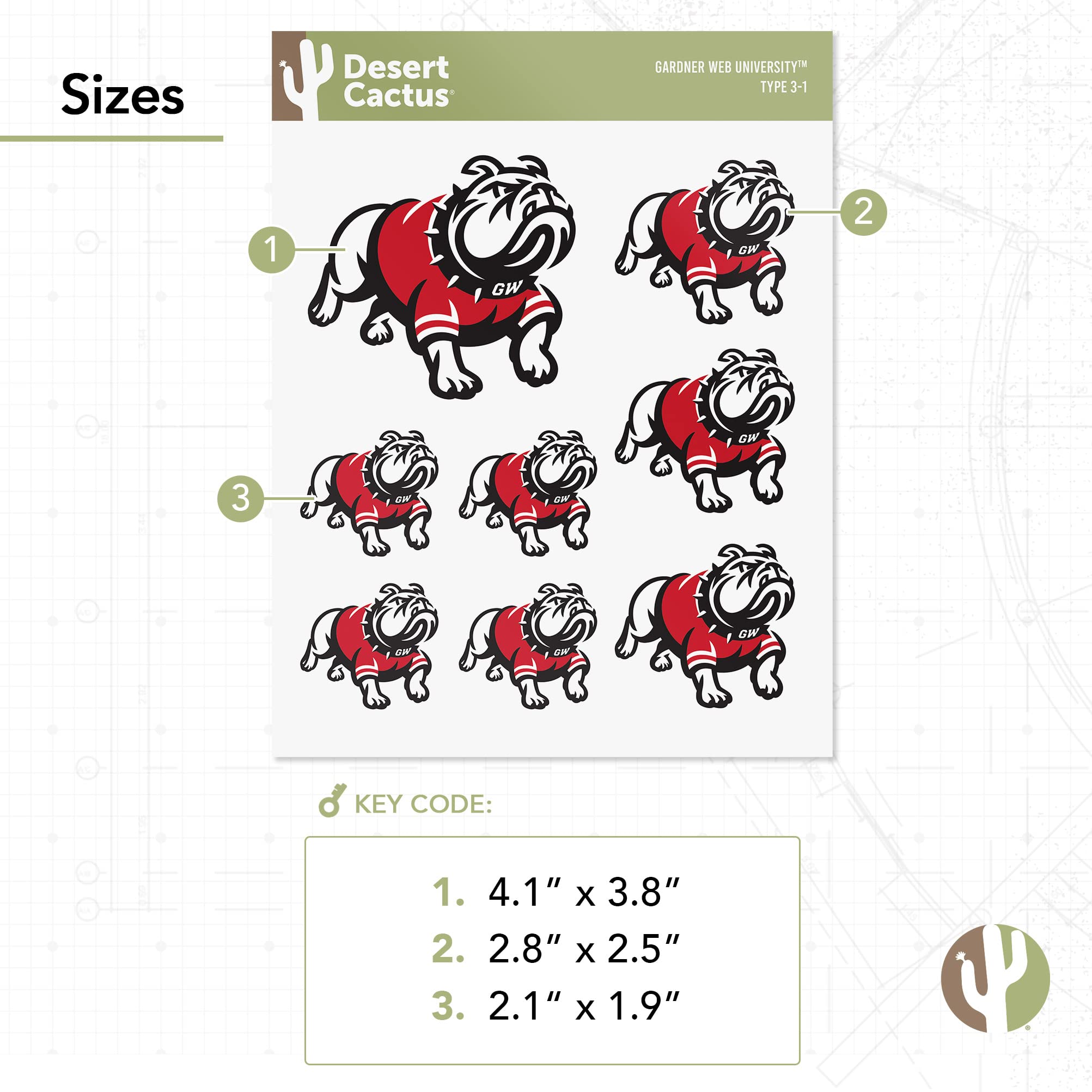 Gardner-Webb University NCAA Sticker Sheet - Vinyl Decals For Laptop, Water Bottle, Car, Scrapbook
