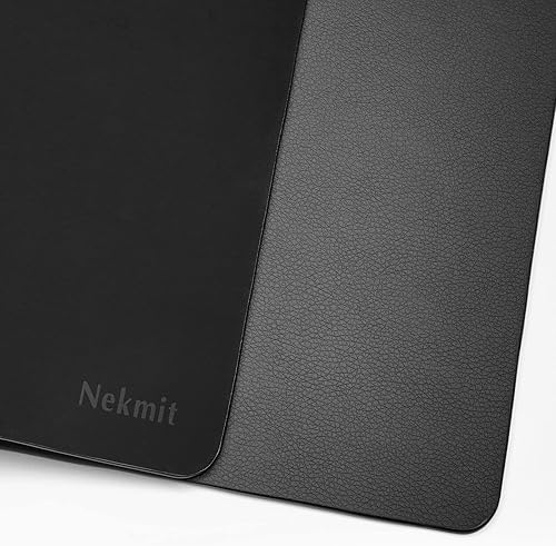 Miniatura 6 de Nekmit Esterilla protectora y secante para escritorio de cuero 34 x 16 Negro