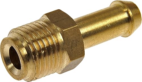 Dorman 785-400 Manguera de combustible Conector macho de llamarada invertida, tubo de 14 pulgadas x 14 pulgadas