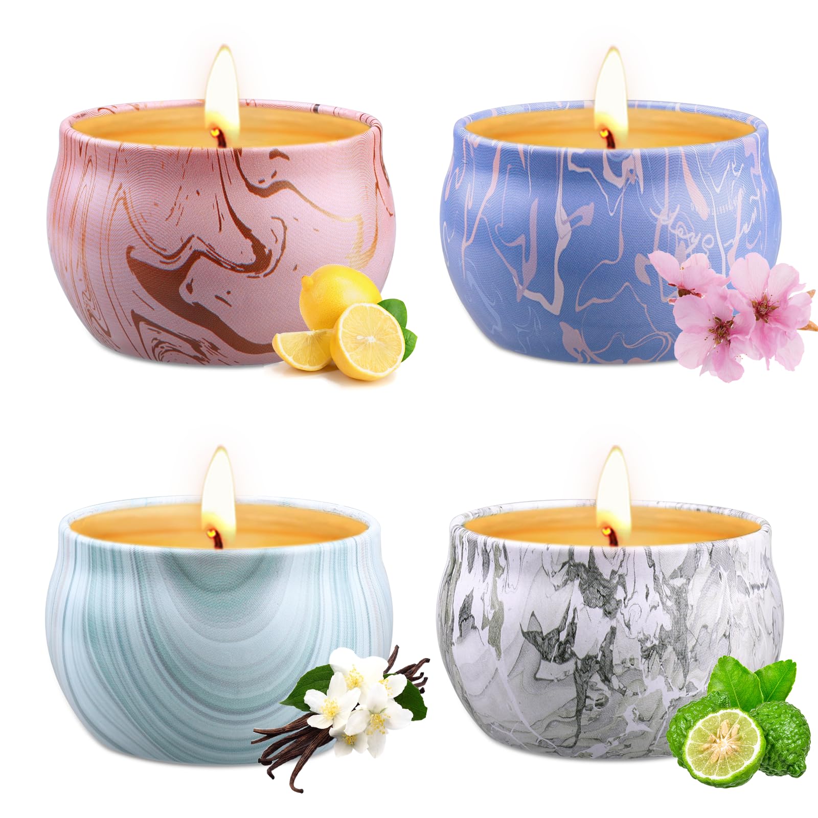 Velas perfumadas regalos, velas set de regalo para mujeres, cera de soja natural, juegos de velas de aromaterapia, juego de velas perfumadas para Navidad, regalo del día de la madre, regalo de