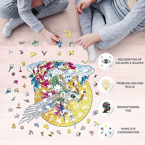 Miniatura 4 de KUTA Rompecabezas de madera, forma de animal única, juego con kits de montaje en pared para decoración, el mejor regalo para niños y adultos