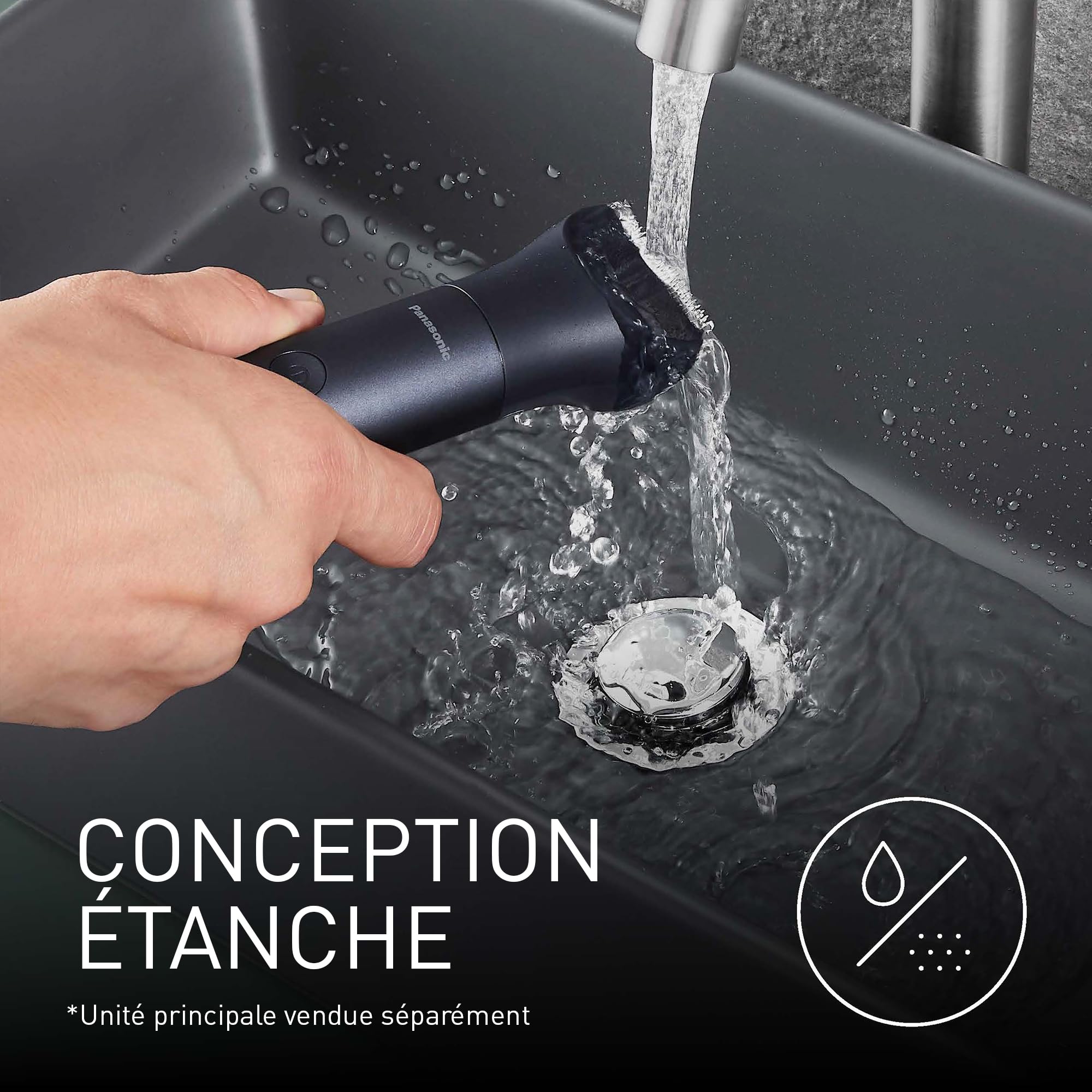 Panasonic ER-CHC1-A301 MULTISHAPE (Système Modulaire de Soins Personnels) Accessoire Tête de Tondeuse à Cheveux avec lames professionnelles, 15 Réglages de Longueur, 4 Peignes, Noir