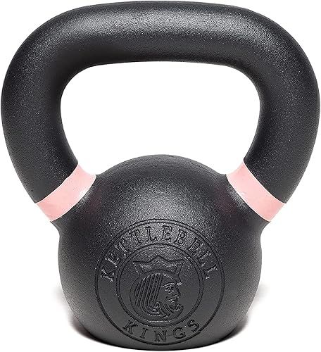 Kettlebell Kings Pesas rusas con recubrimiento en polvo de 5-90 libras | Equipo de gimnasio de entrenamiento y conjuntos de entrenamiento de fuerza