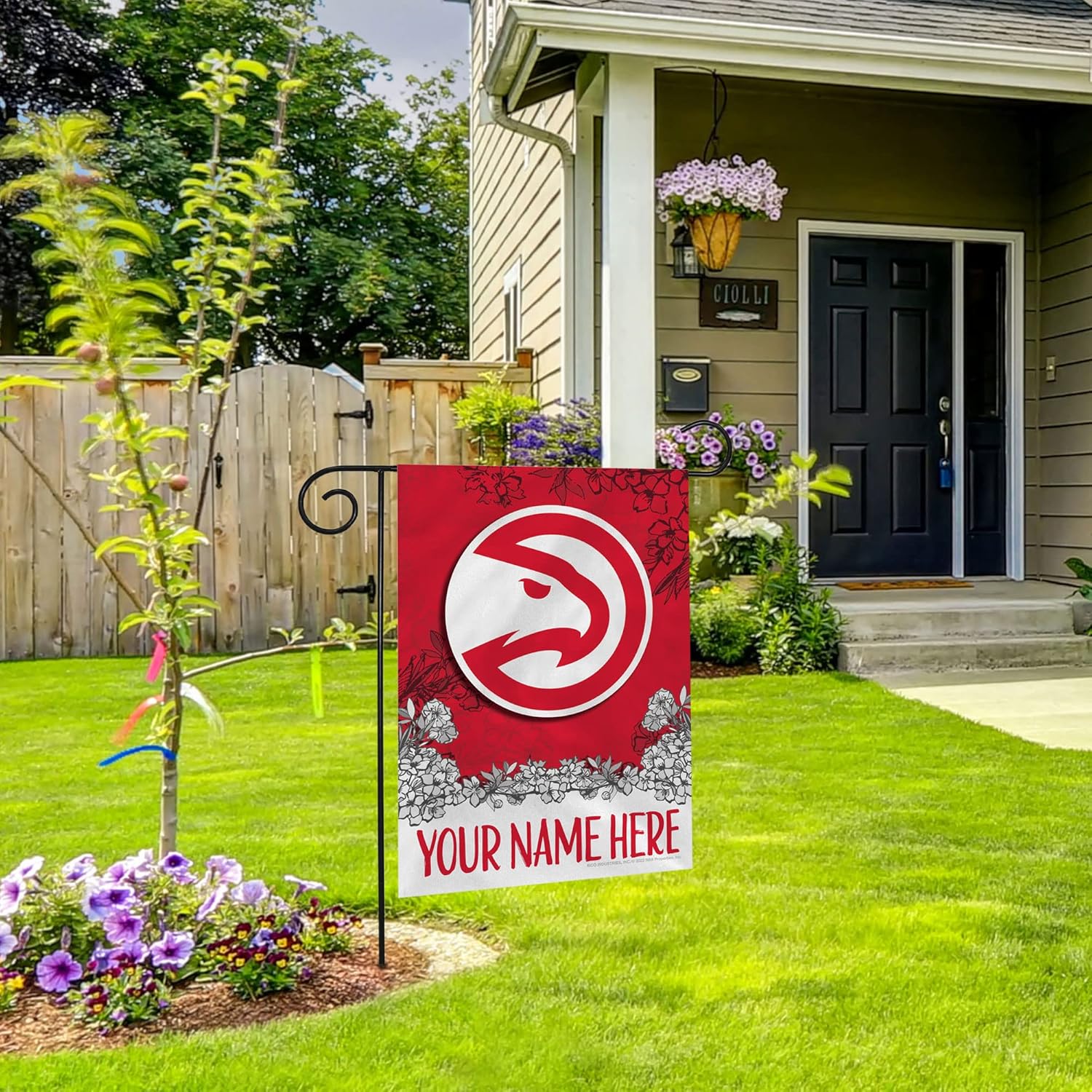 Rico Industries NBA Standard/Primary Personalized 13" x 18" Double Sided Garden Flag