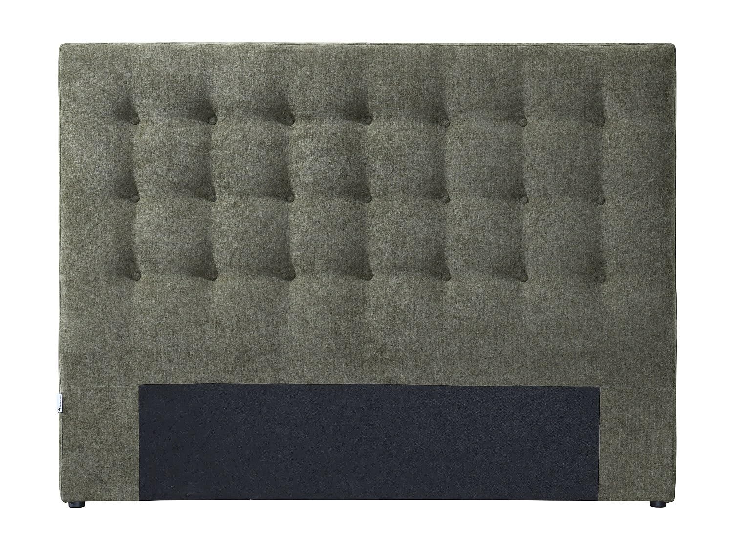Vente-unique - Tête de lit capitonnée 160 cm - Tissu - Vert Olive - Francesco