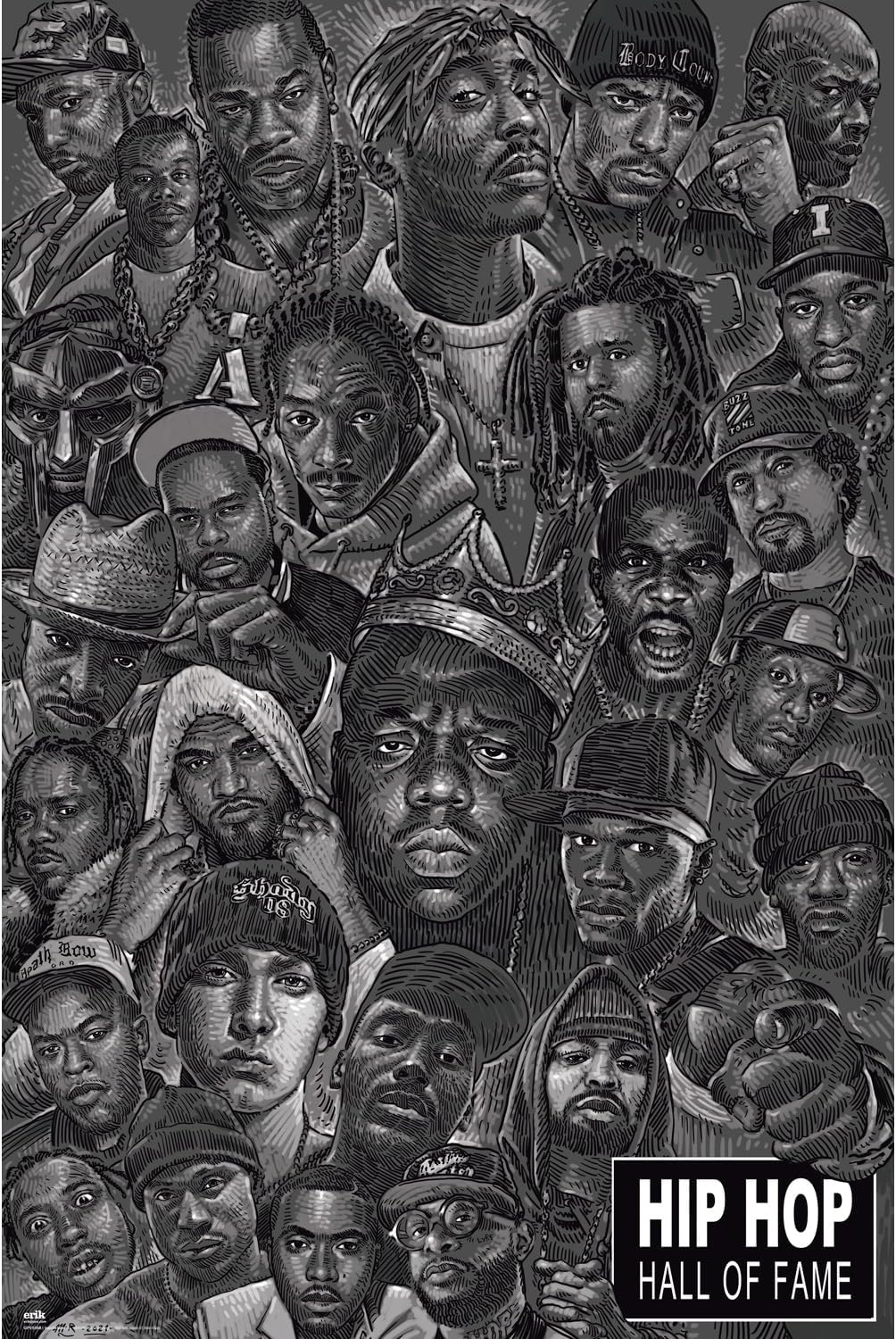 Grupo Erik Poster Hip Hop All Stars - 36 x 24 inches / 91.5 x 61 cm - Shipped Rolled Up - Cool Posters, Art Poster, Wall Posters & Prints