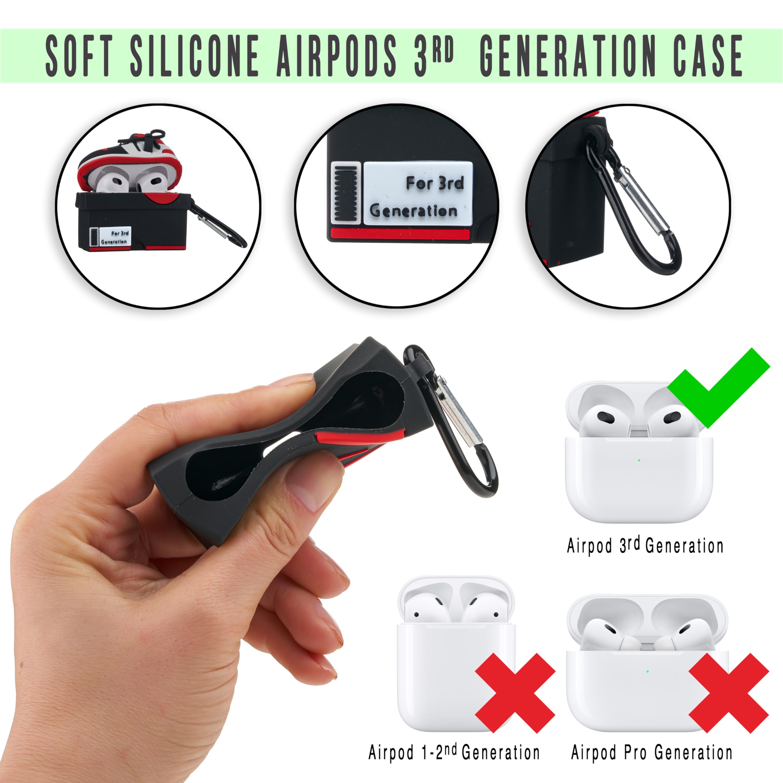 Amazon.com: Awesometik AirPods 3rd Generation Shoes Case Cover