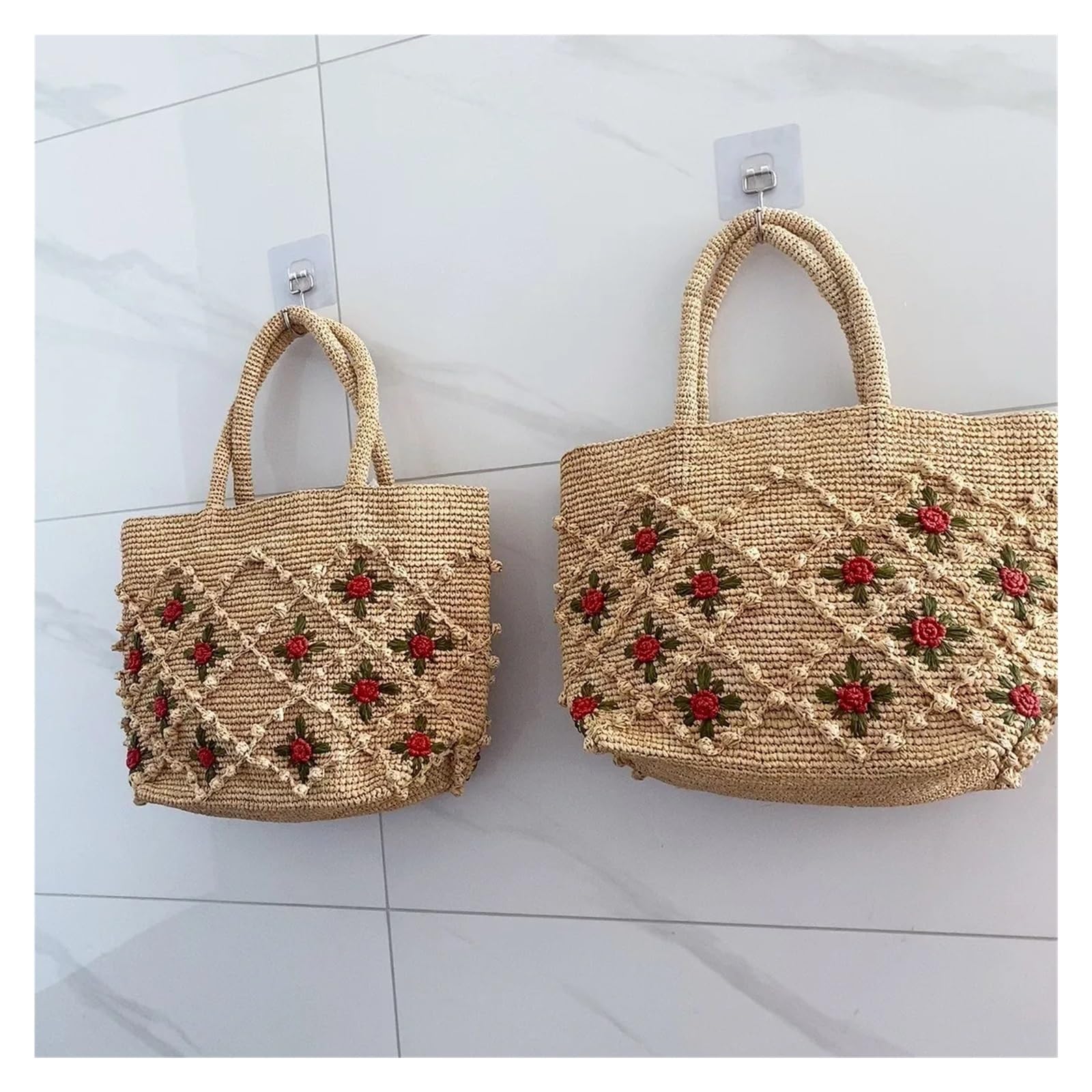 Bolso De Paja De Flores Bolso Verano
