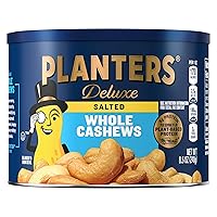 Vista 4 de PLANTERS Anacardos Sabor Dona de Sidra de Manzana 13oz + Anacardos Deluxe Ligeramente Salados, Aperitivos para Fiestas, Proteína de Origen Vegetal