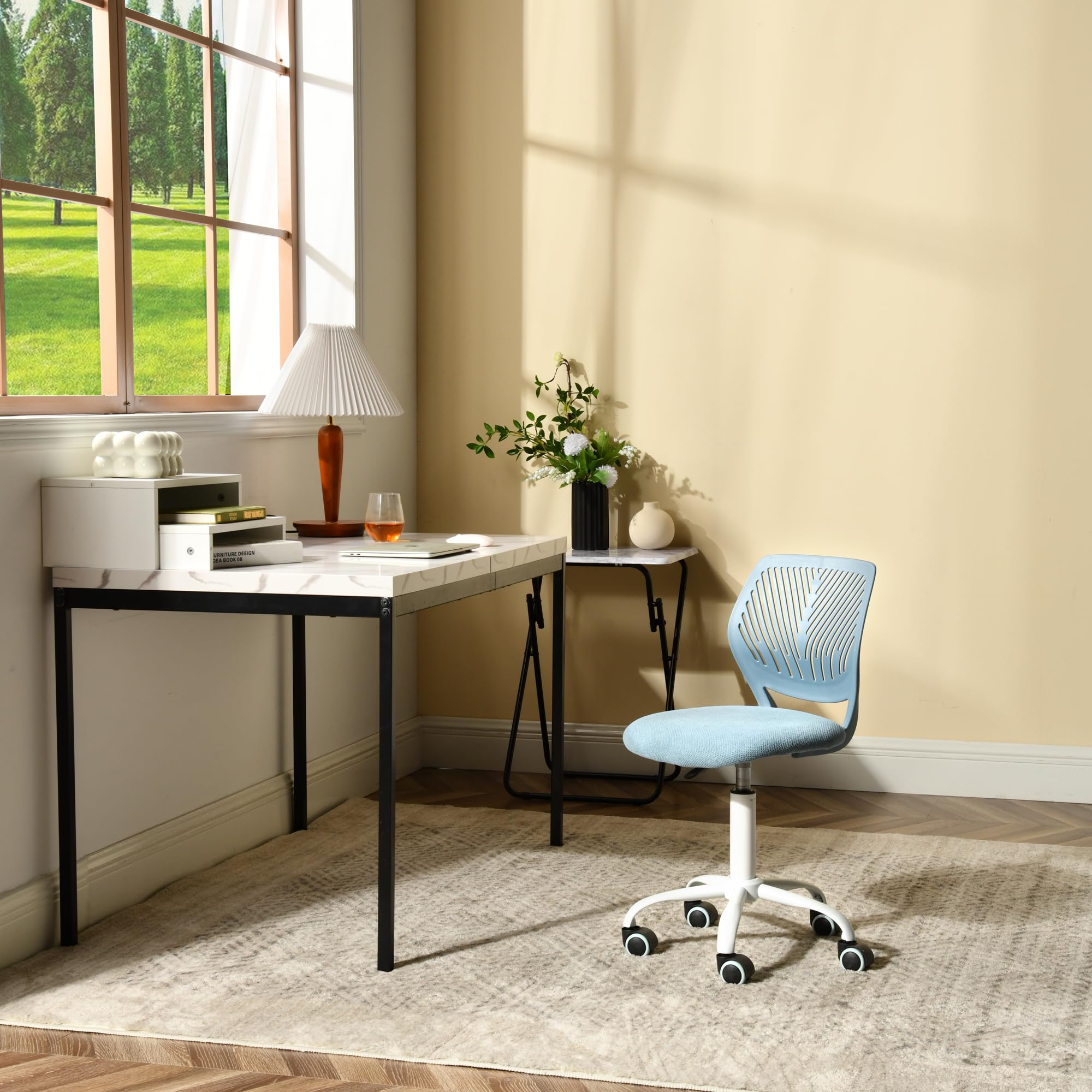 FurnitureR Tavolo da pranzo, tavolo da cucina in marmo modello, tavolo da cucina rettangolare telaio in metallo con piedi regolabili per sala da pranzo soggiorno, 120x70x75cm, bianco