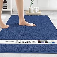 Vista 35 de MAYSHINE Tapete de baño de felpilla de chenilla Extra suave, súper absorbente, antideslizante Alfombra de microfibra esponjosa