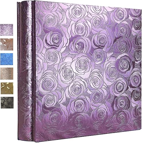 Vienrose - Álbum grande de fotos (1000 compartimentos), funda de piel sintética, para álbum de boda, familiar, bebé, aniversario, graduación