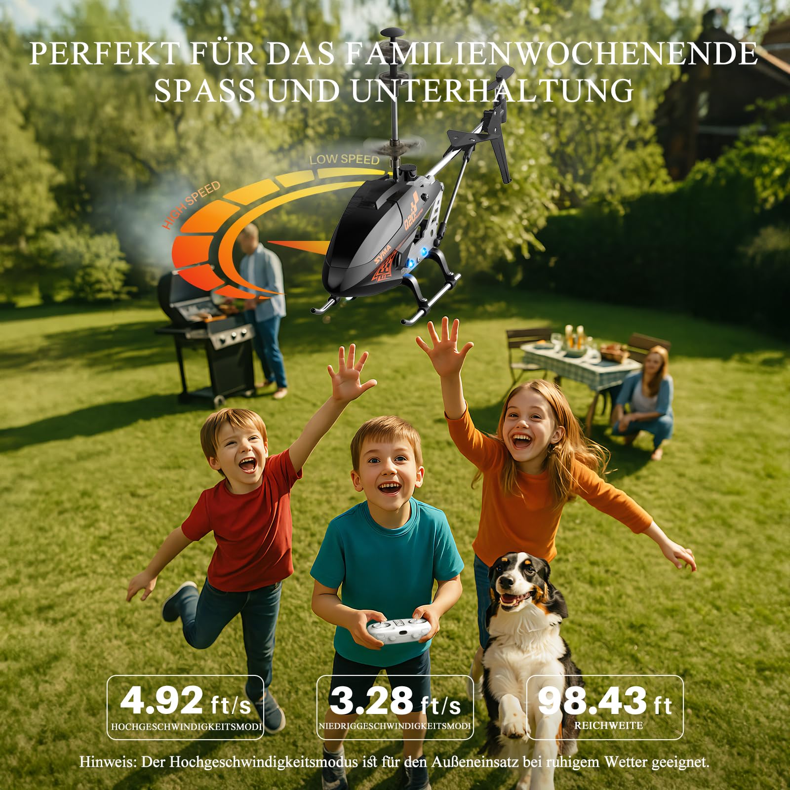 Syma Q20 RC Hubschrauber für Kinder 8-12 und Anfänger, ferngesteuerter Hubschrauber mit Höhenhaltung, 2 Geschwindigkeitsmodi und Gyroskop, Legierung Körper Indoor Flying Helicopter Spielzeug