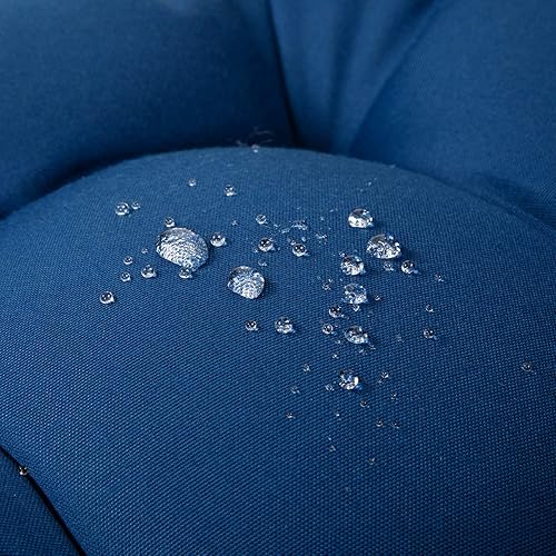 Miniatura 9 de ARTPLAN Cojines para exteriores para sofá biplaza para todo tipo de clima, cojines de banco, juego de 5 almohadas de mimbre para muebles de patio