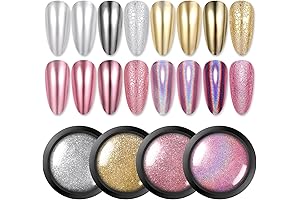 BORN PRETTY Chrome Nail Powder - Mirror Powder for Manicure and Nail Art Decoration