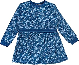 فستان مطبوع بأكمام طويلة للأطفال من جونيور، ملابس خارجية عملية