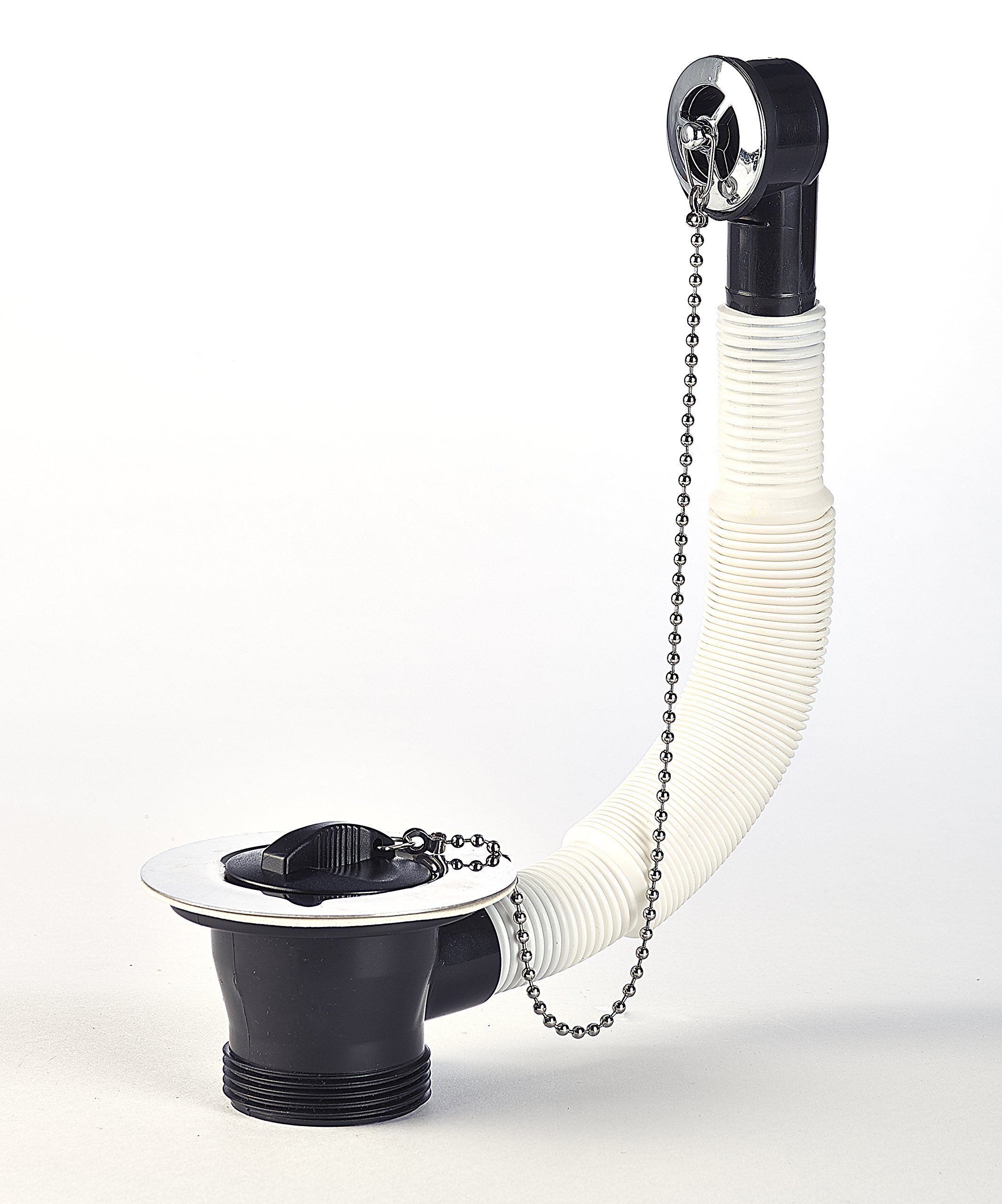 MaKeStainless Steel Basin Waste with Overflow 1 1/4"