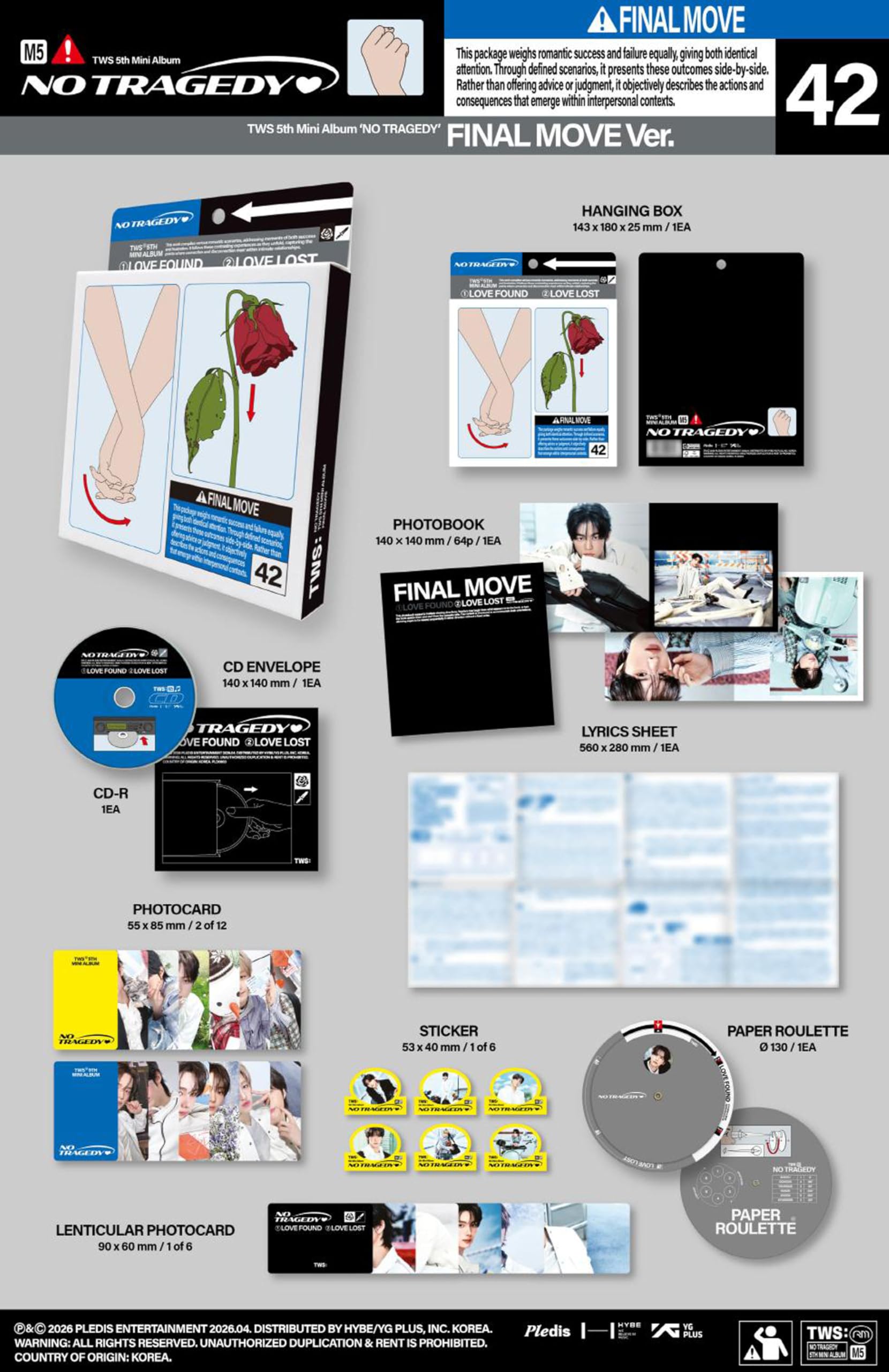 TWS NO TRAGEDY 5th Mini Álbum (Photobook - FINAL MOVE Ver.)