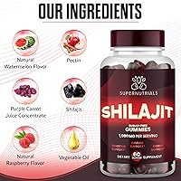 Vista 3 de Gomitas Shilajit del Himalaya prémium de 1000 mg para hombres y mujeres, sin azúcar, orgánicas, sin OMG, aptas para veganos, impulso de energía