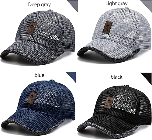 Miniatura 6 de Sombrero de malla completa transpirable para hombres, gorras de enfriamiento de secado rápido para mujeres, sombreros de camionero ligeros para