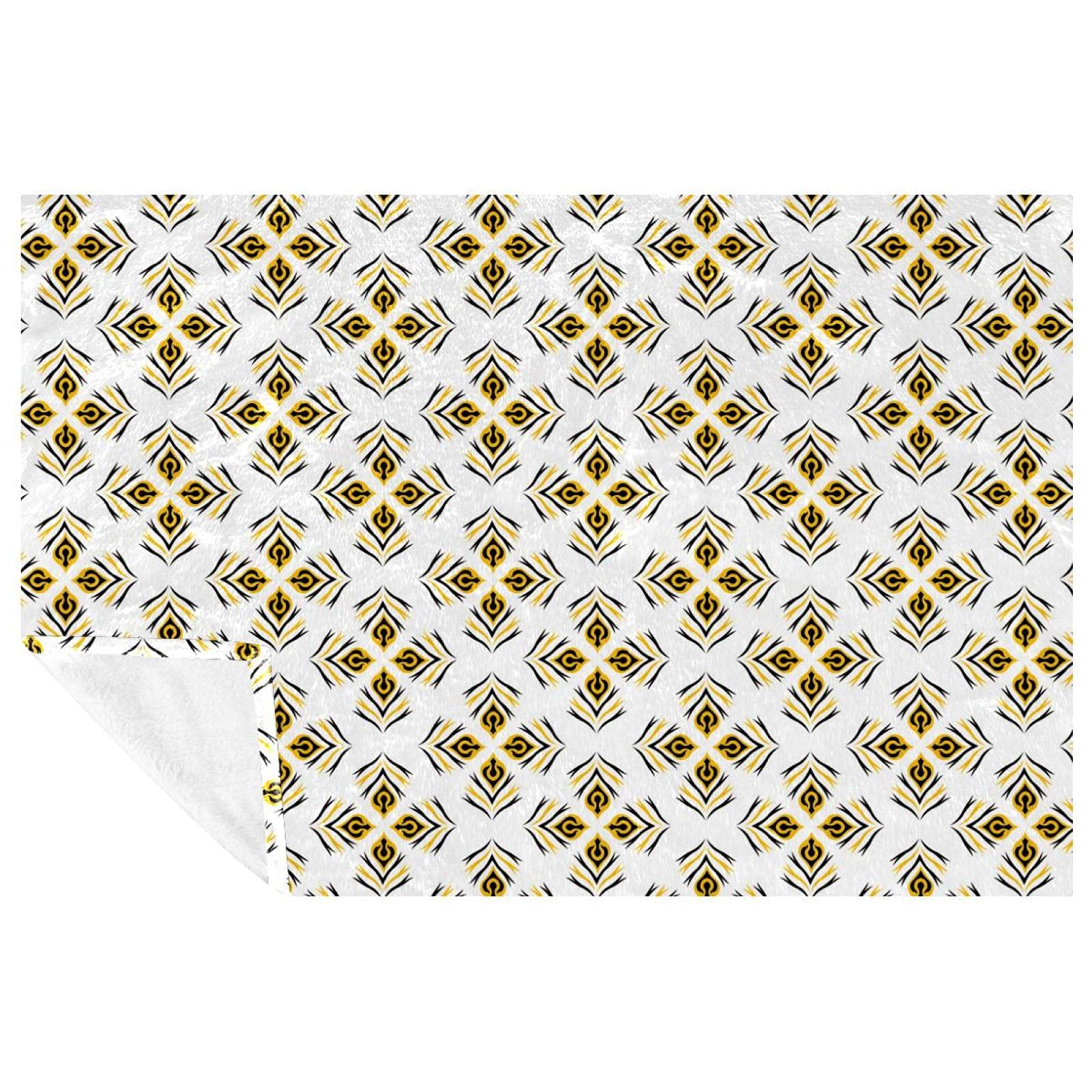 Couverture chaude lit canapé pique-nique motif paon 150x100 cm