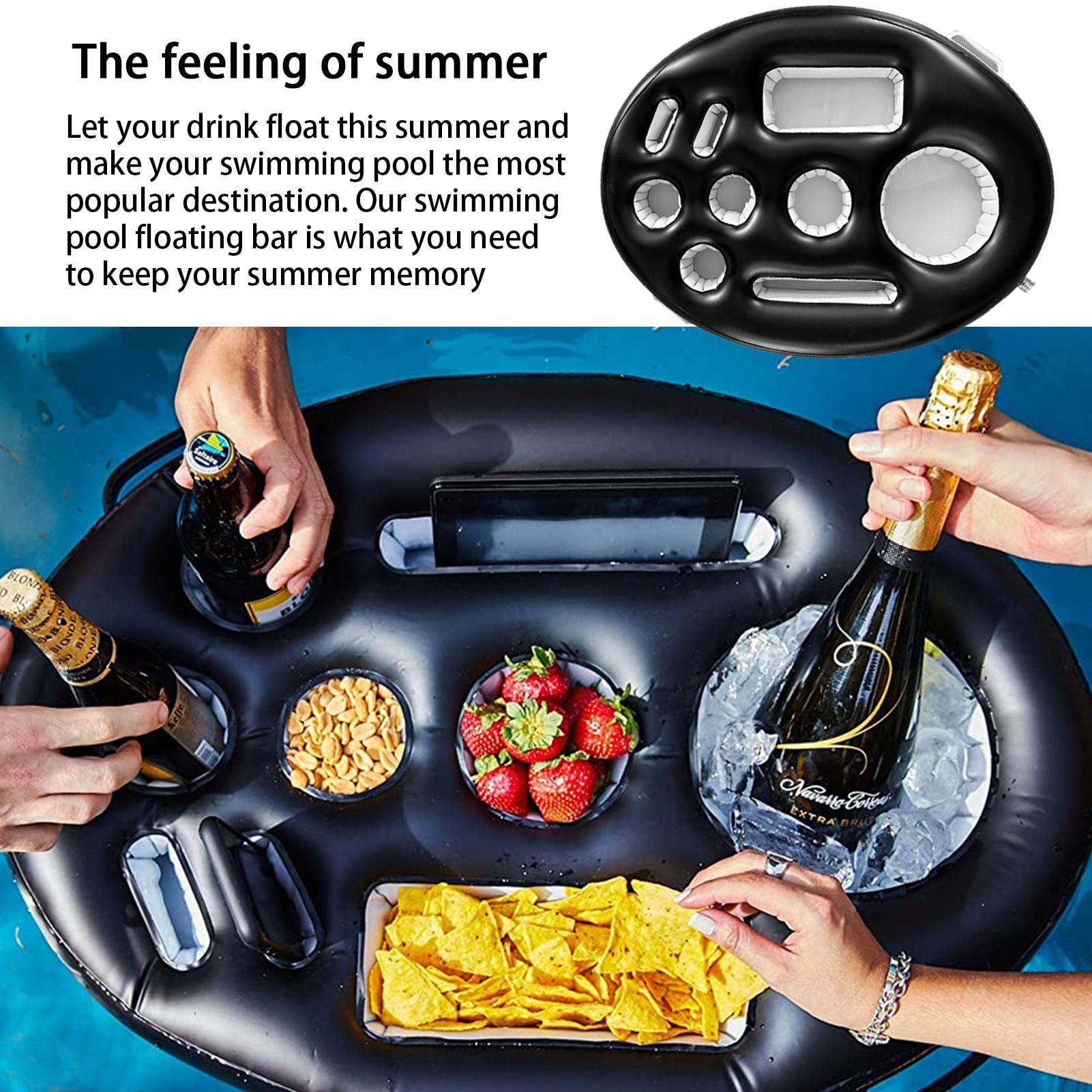 4-gaten Zwembad Tray Voor Drankjes In Het Water