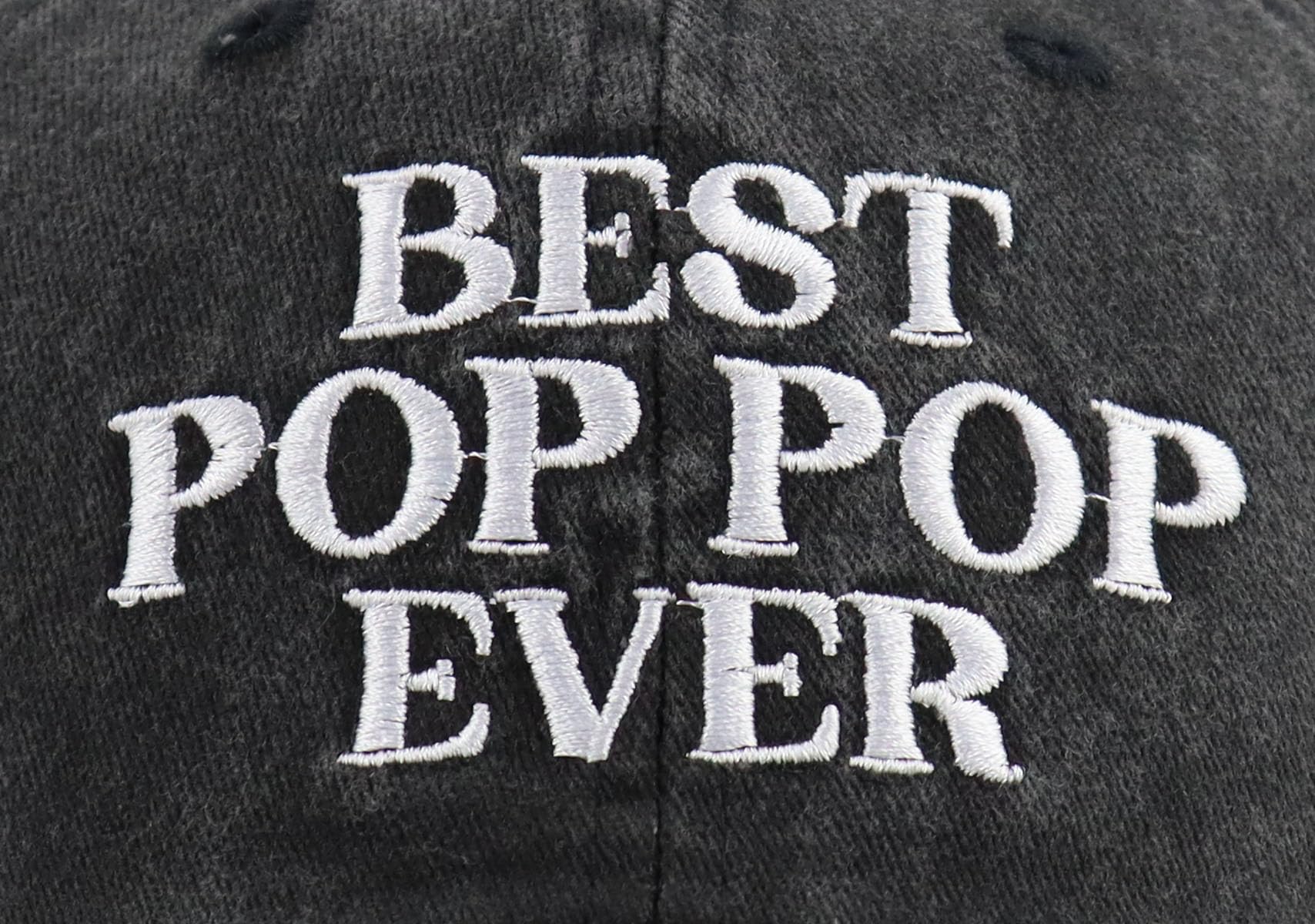 Best Pop Pop Ever Hats for Men Grandpa, Funny Adjustable Cotton Embroidered Dad Baseball Cap