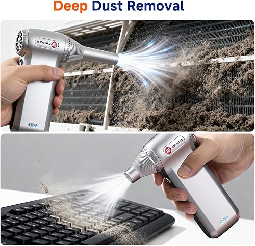 Miniatura 4 de Plumero eléctrico inalámbrico de 125,000 rpm, soplador de aire comprimido recargable para PC, teclado, electrónica, limpieza del automóvil y del