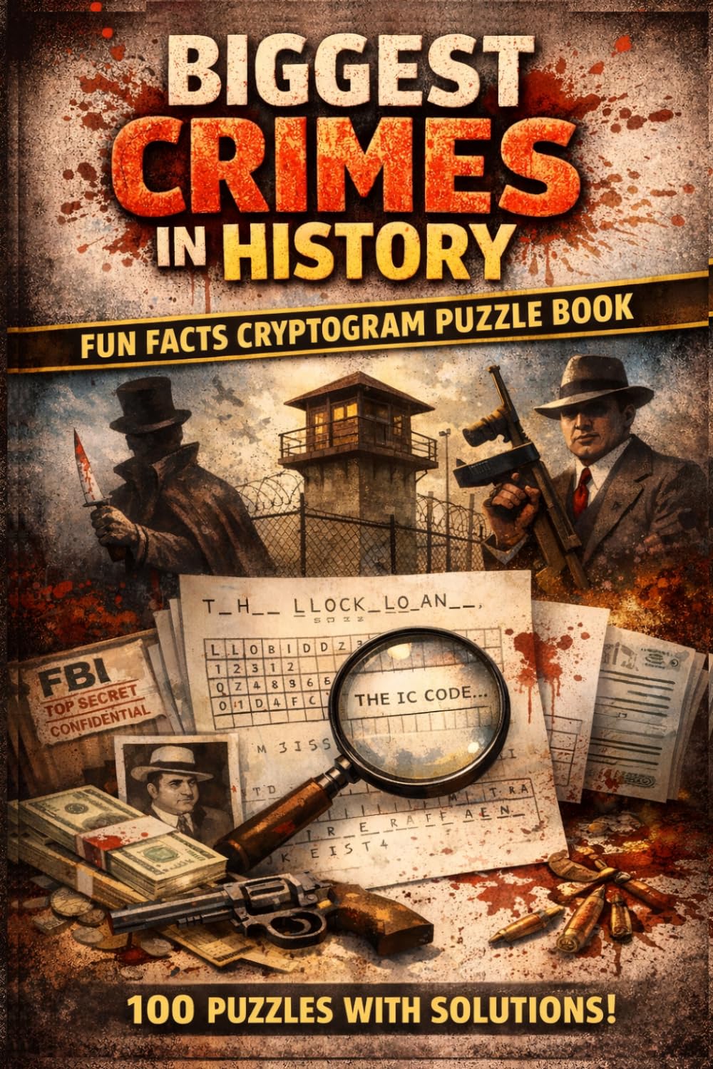 Biggest Crimes in History Cryptogram Puzzle Book: 100 True Crime Cryptograms with Fun Facts, Secret Codes, and Brain-Teasing Puzzles (Solutions ... Decoder – Cryptogram Puzzles for Adults)