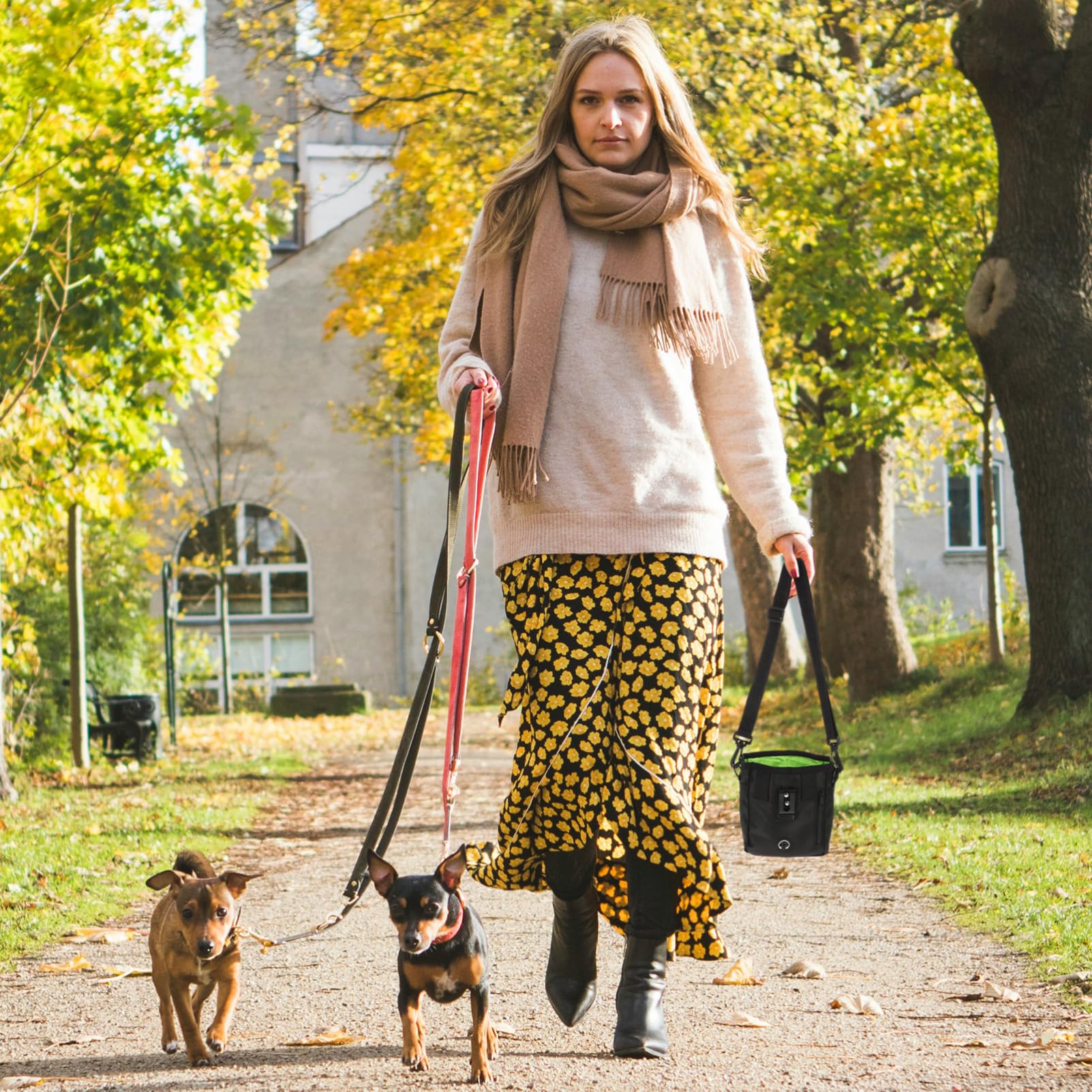 Happyyami Hunde Snackbeutel mit Hüftgurt und Tragegurt für Leckerlis Trainingsbeutel für Hundesnacks und Spielzeug aus Hochwertigen Materialien