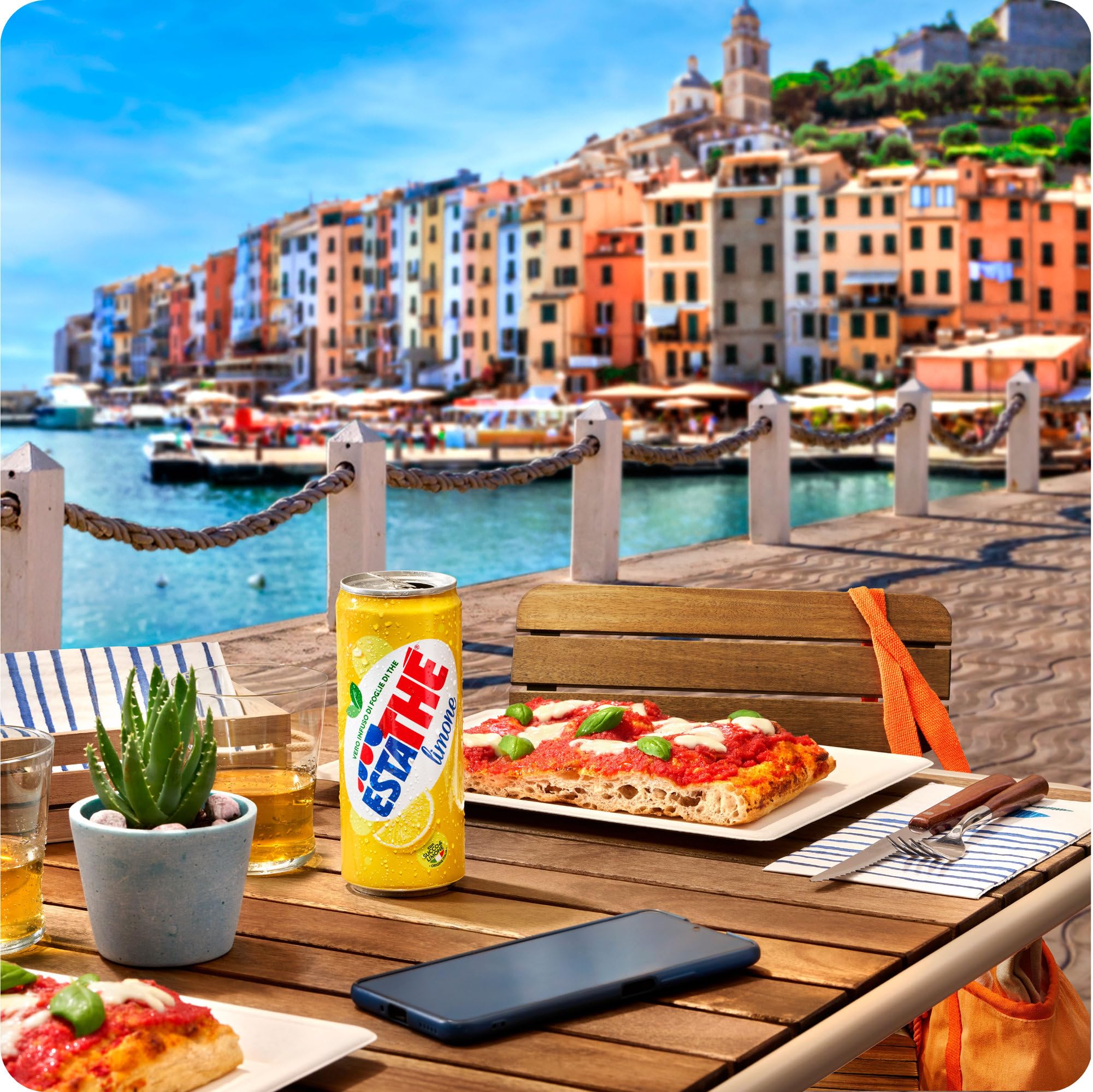 Estathé Limone - The Freddo con Vero Infuso di Foglie di The e Succo di Limone, Bevanda Analcolica Senza Glutine, 24 Lattine da 330 ml