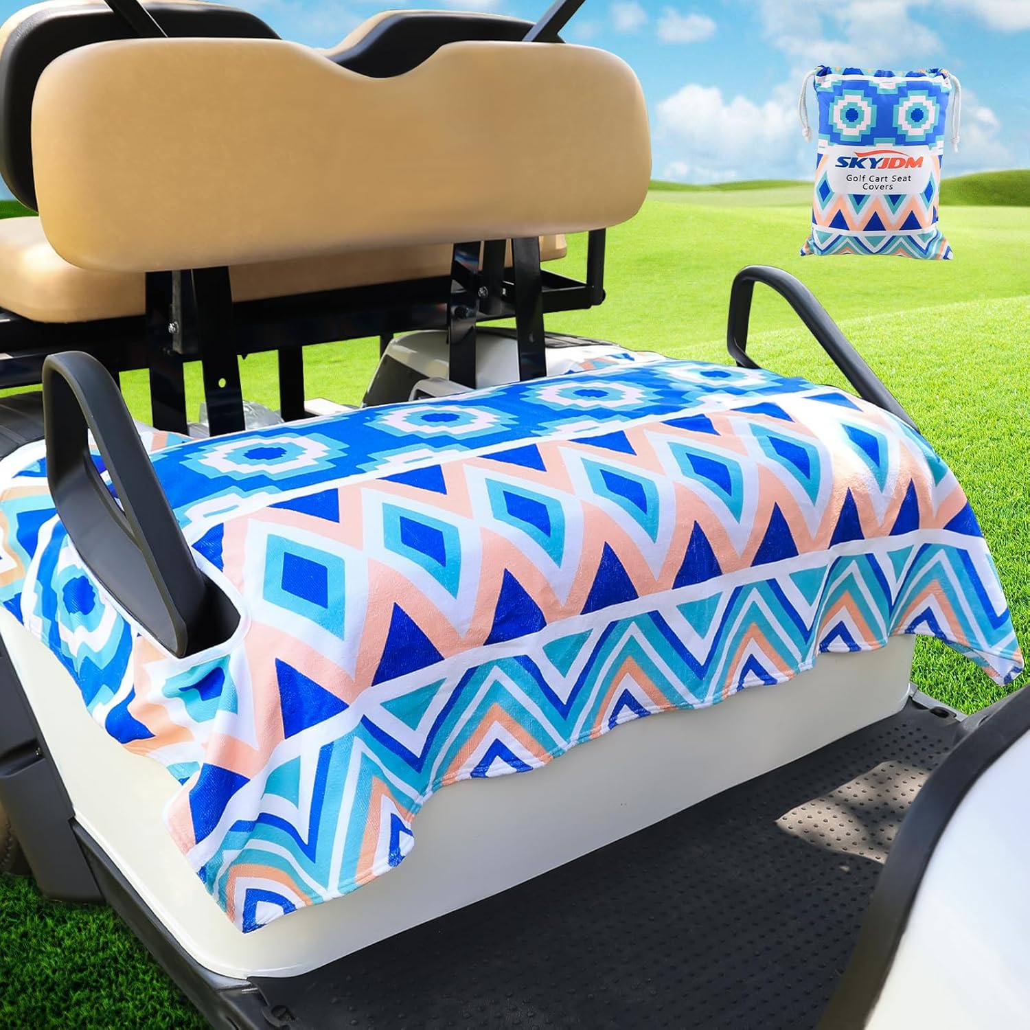 Amazon.com: SKYJDM Universal Golf Cart Seat Covers Bohemia Microfiber