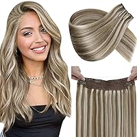 Vista 33 de LaaVoo - Extensión de cola de caballo de cabello humano negro, con clip, 18 pulgadas, extensiones de cabello humano invisible de una pieza