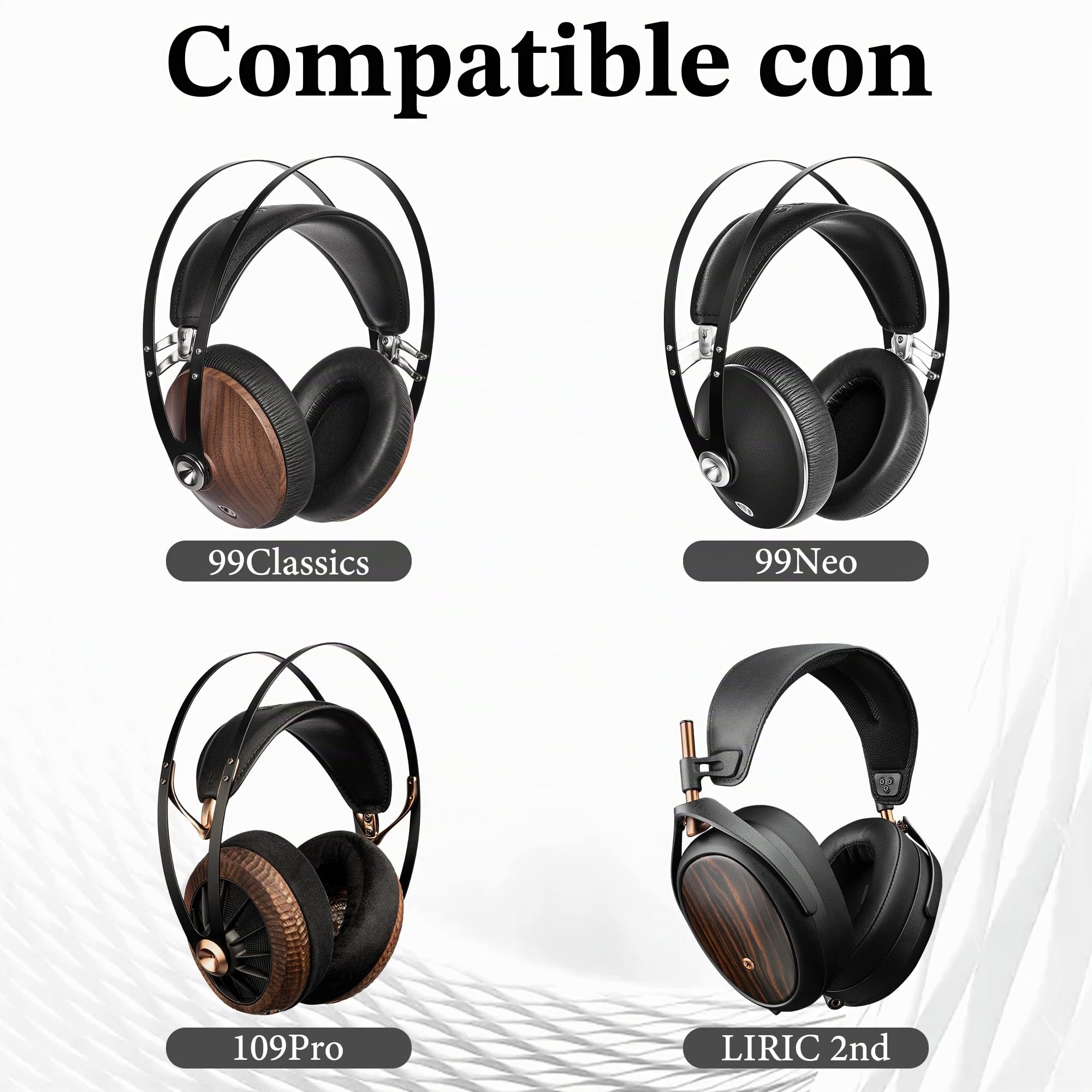 GEEKRIA Apollo - Cable de audio de cobre chapado en plata, compatible con Meze Audio 99 Classics Series, 109 PRO, LIRIC 2, LIRIC 4,4 mm a Dual 3,5 mm, cable de repuesto (1,5 m, plateado)