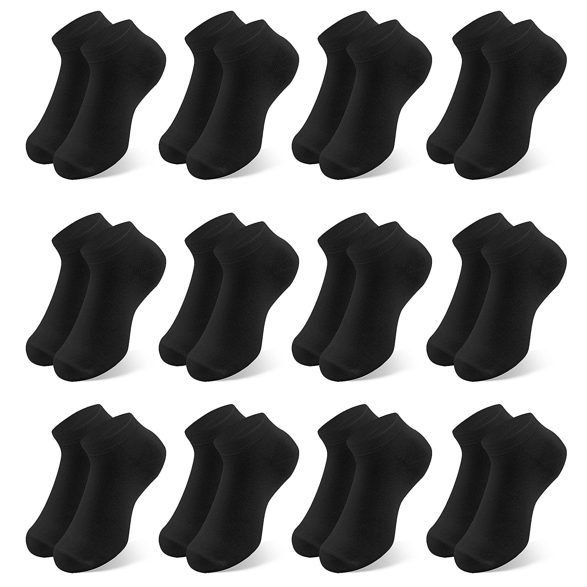 Desanlapi Lot de 12 Chaussettes Enfant Coton Garçons Filles Socquette Mixte Sport