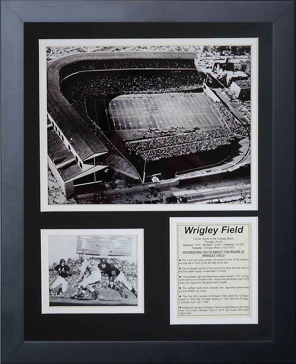 Legends Never DieChicago Bears Wrigley Field Framed Photo Collage, 11x14-Inch