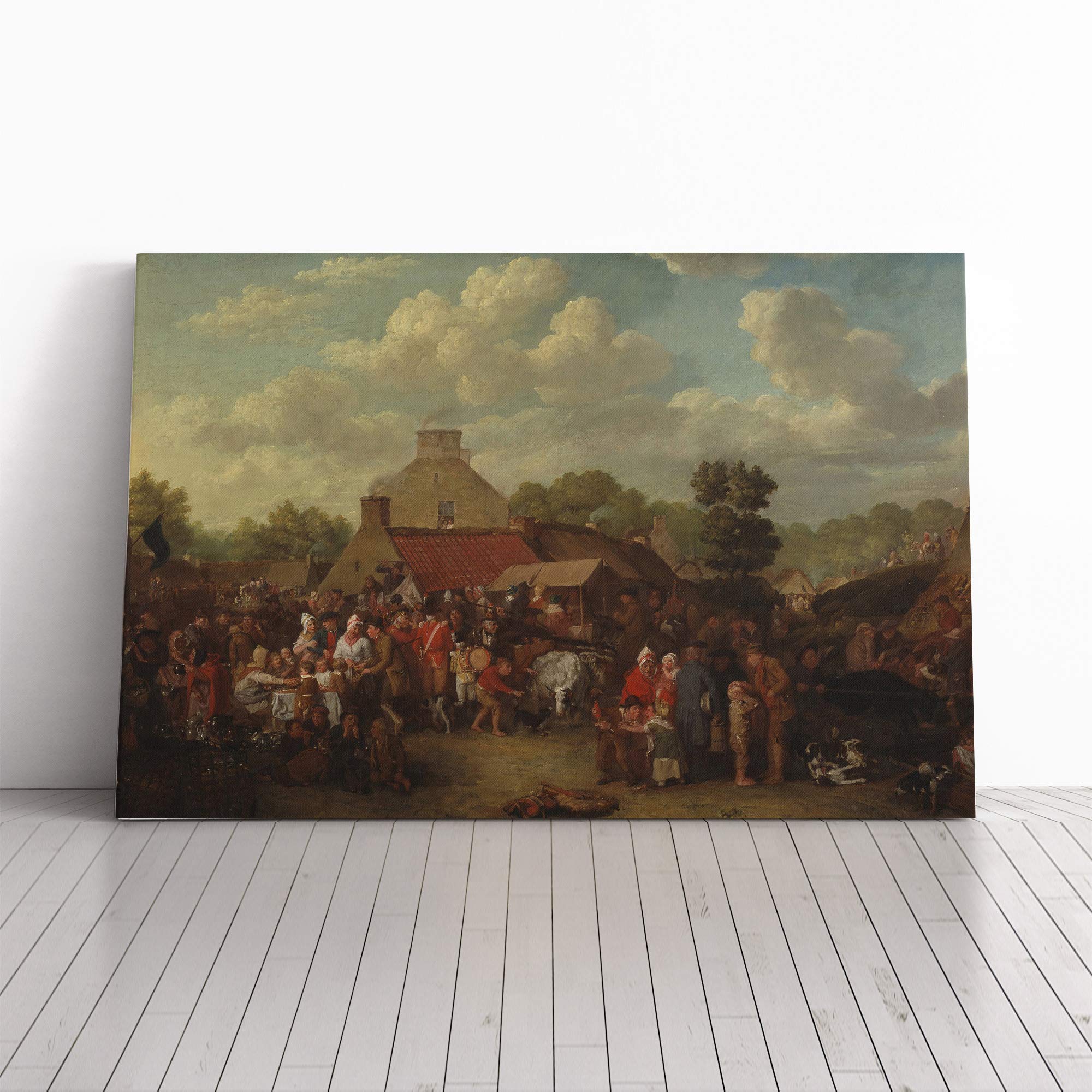 David Wilkie Pitlessie Fair Canvas Print | Gallery Wrapped 30mm Frame Wall Art | 24x16 inches | Ready to Hang | Modern Picture | Living Room Bedroom Lounge Office