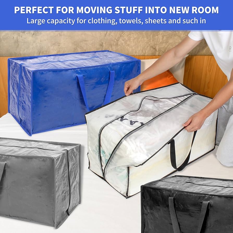 YZK 8 Pack Moving Bags Extra Large Strong, Large Moving Boxes Heavy