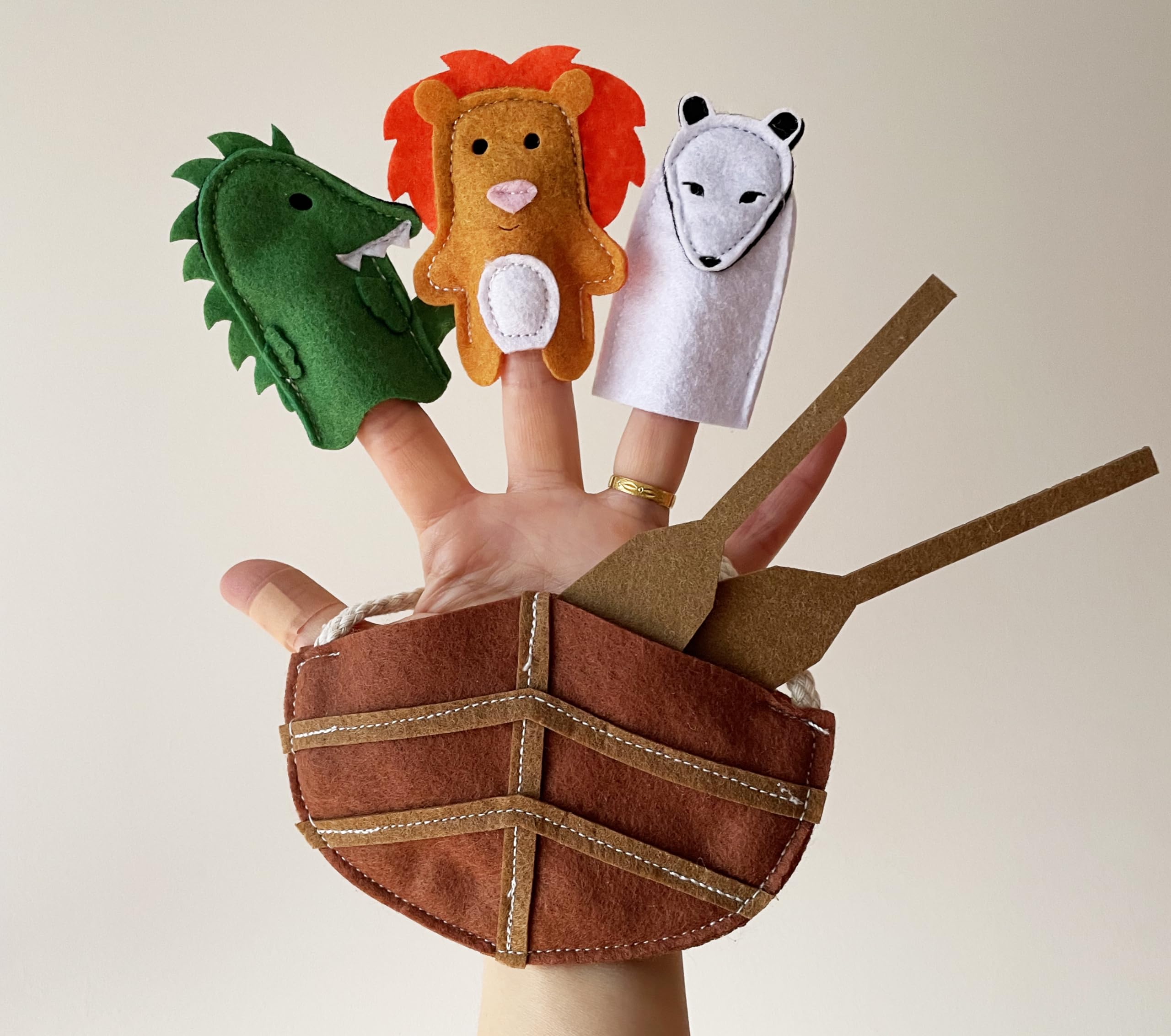 Row Row Row Your Boat Nursery Rhyme Finger Puppet, Miniature - Image 2