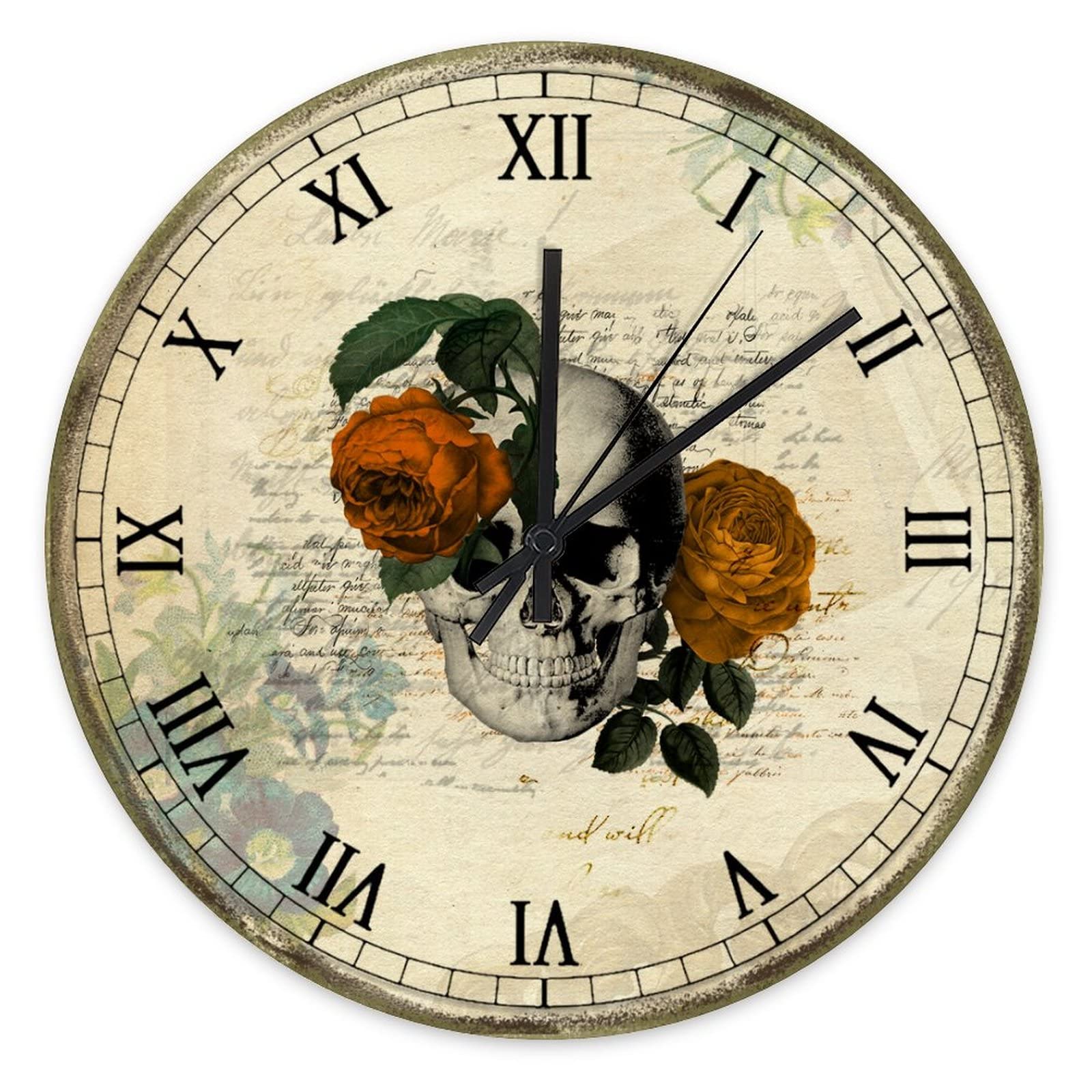 Horloge murale silencieuse sans tic-tac en bois pour un sommeil apaise