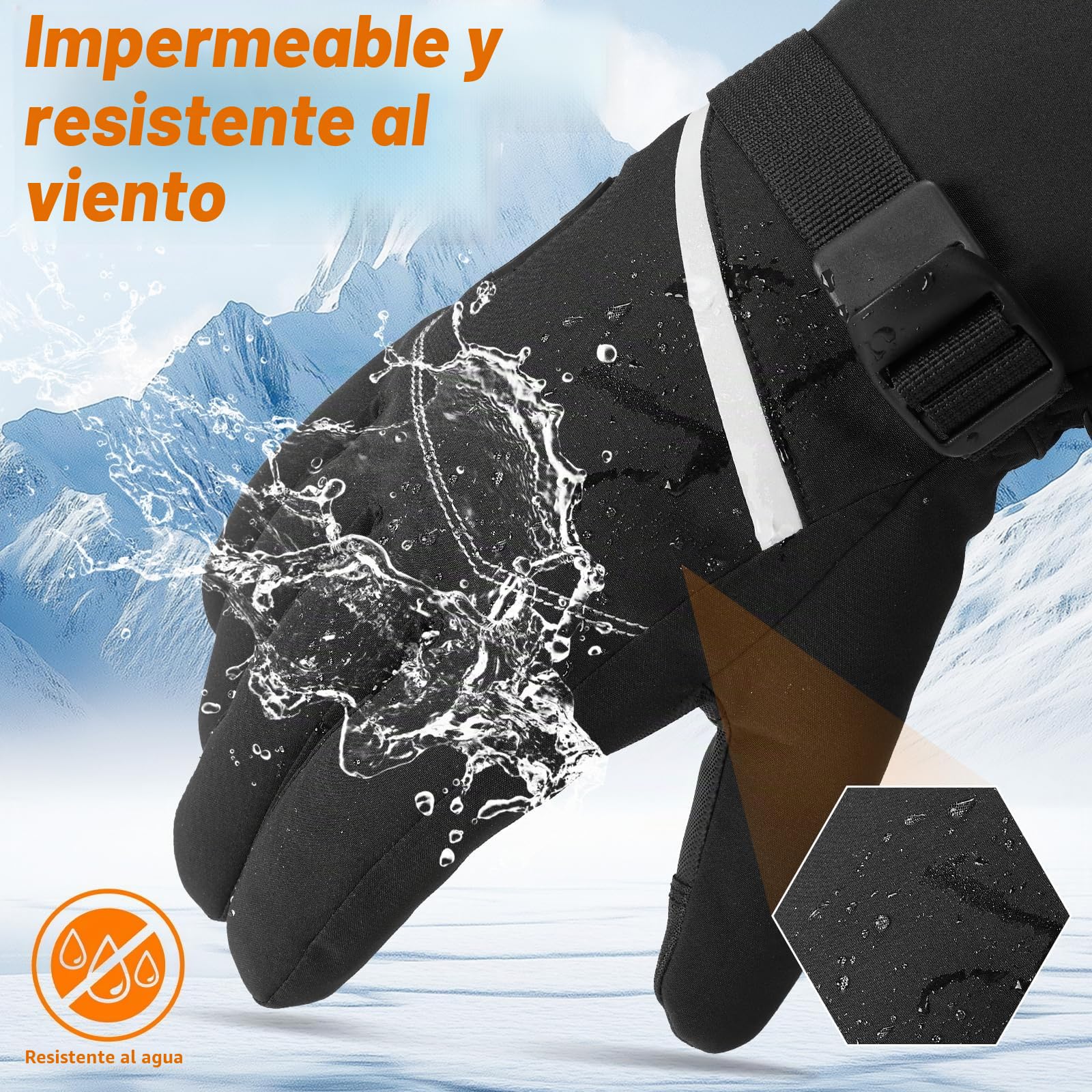 Guantes Calentados Recargables 7.4V 20000mAh para Moto Esquí Motociclismo