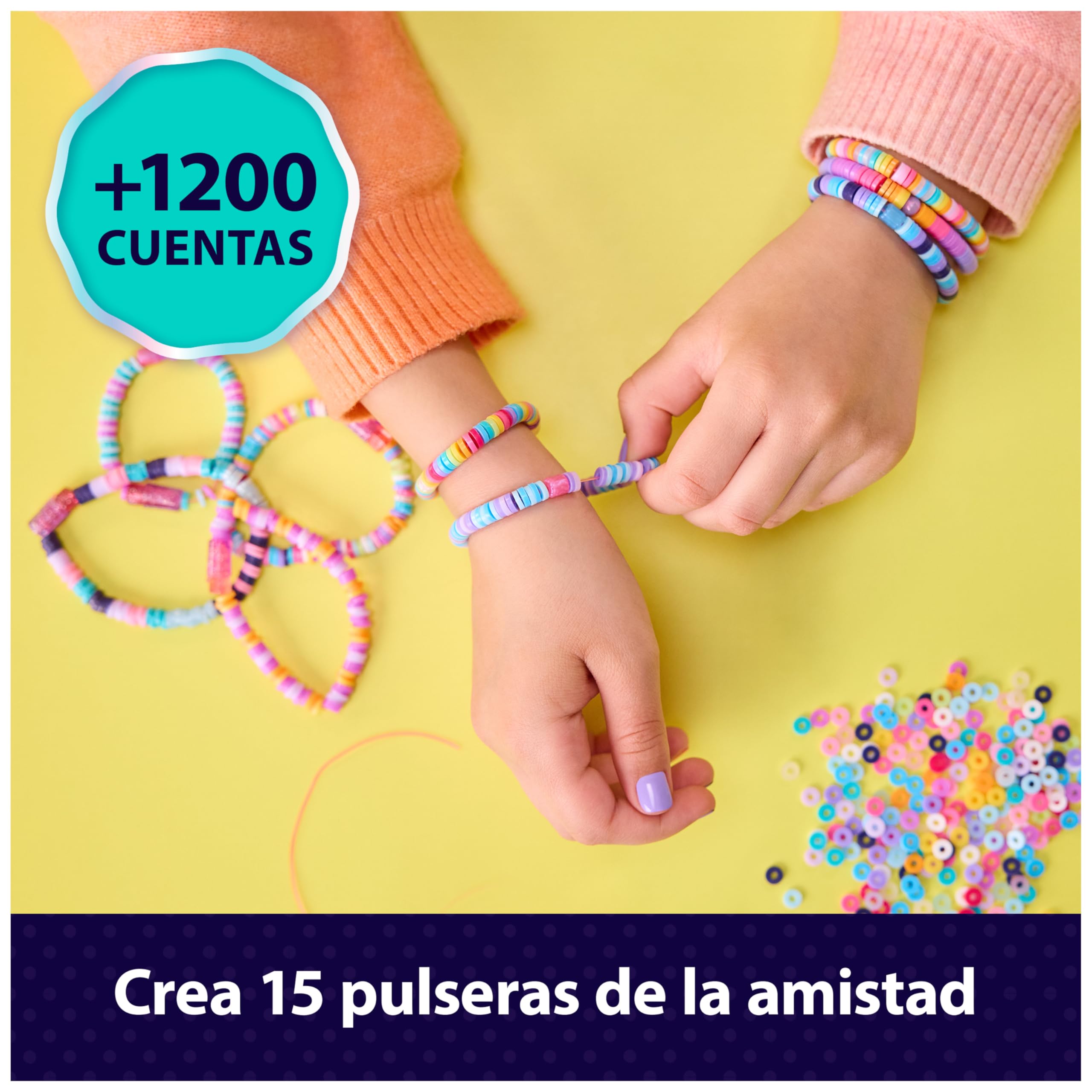 COOL MAKER - ESTUDIO DE PULSERAS HEISHI - Kit para Hacer Pulseras con Bolígrafo de Cuentas, Taller de Cierre Automático y +1200 Cuentas - 6072592 - Cuentas para Pulseras - Juguetes Niñas 7 Años +