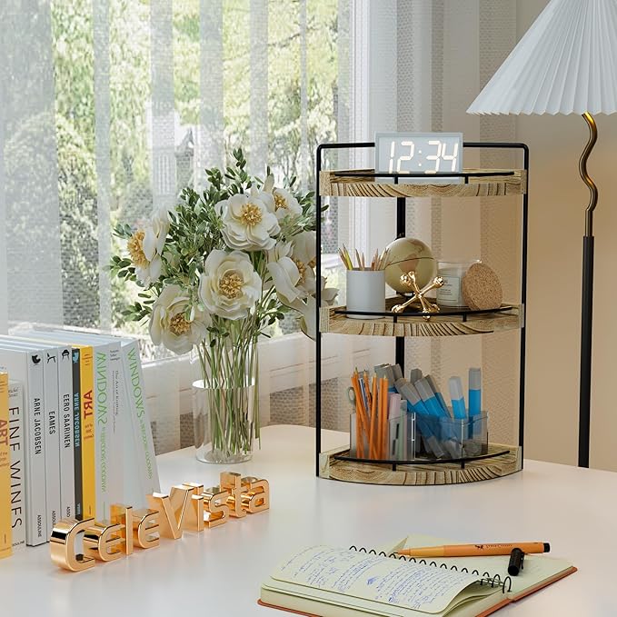 Organizador de Esquina para Baño CeleVista 3 Niveles, Color Rustic miniatura 7