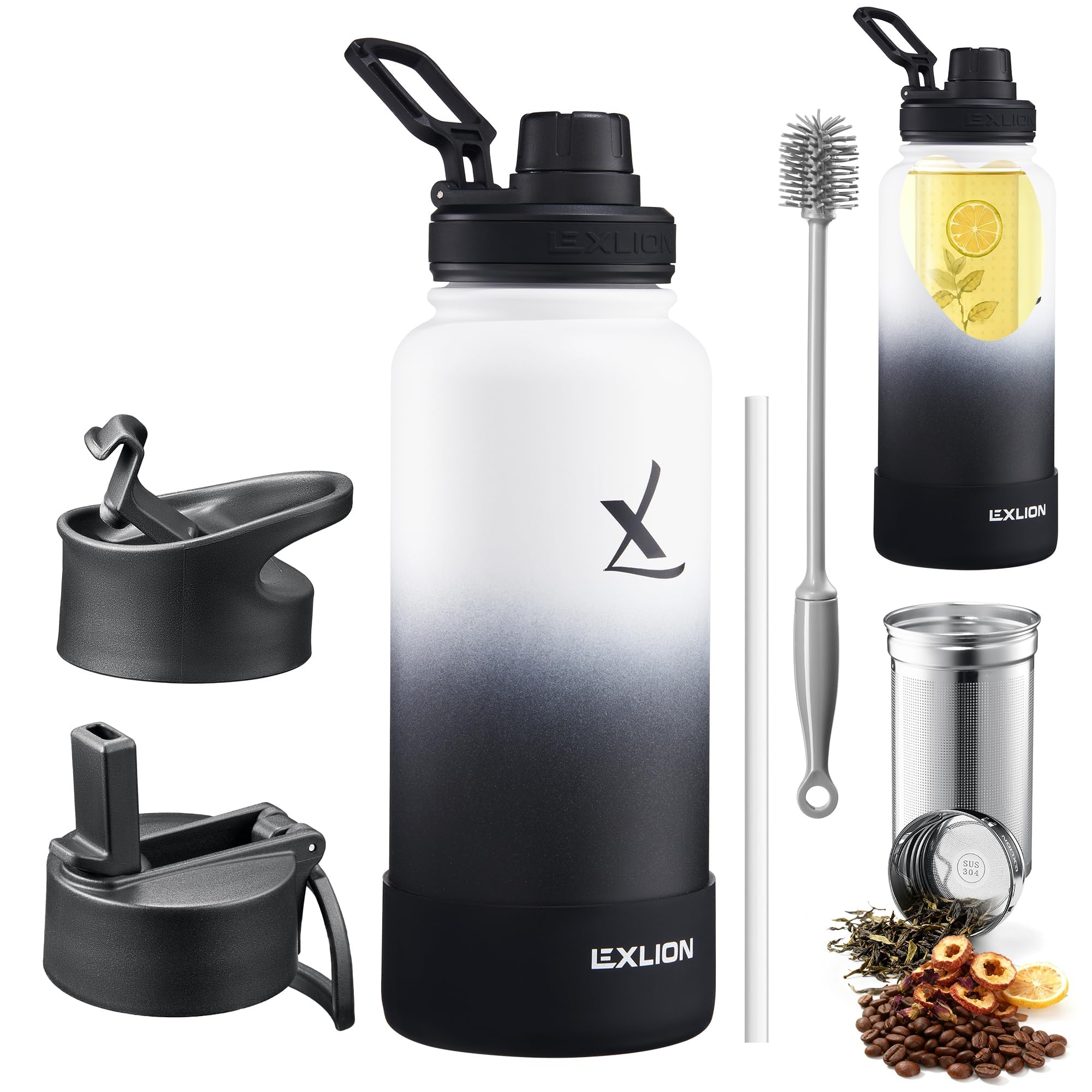 Amazon.com: Lexlion Tea Infuser Water Bottle 32 Oz – Triple Wall