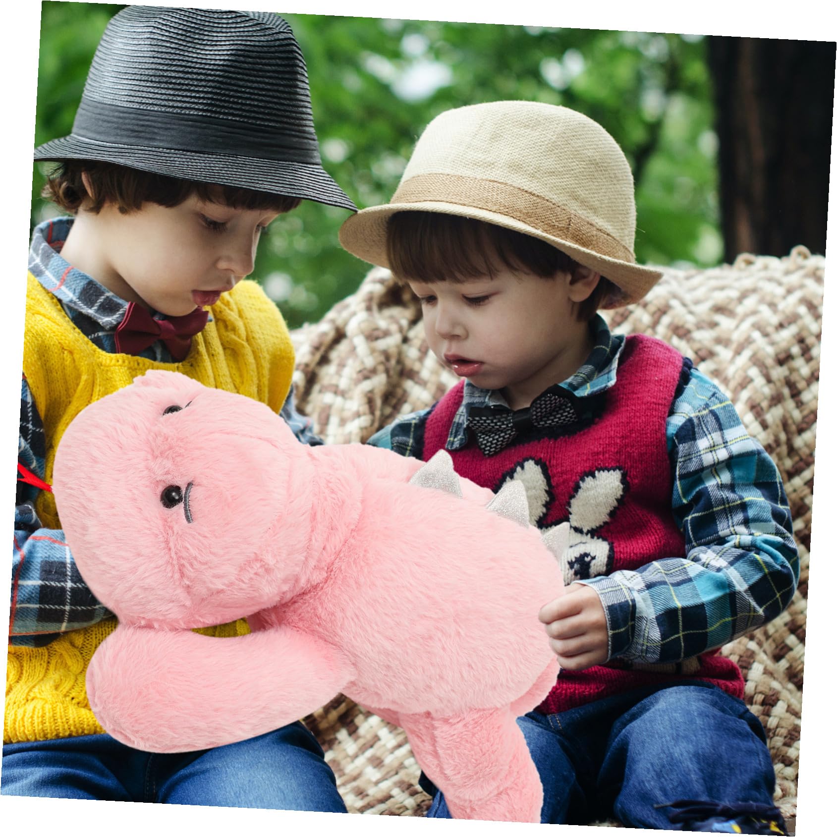 Dinosaurio de Peluche Rosa Flexible, 1 Pieza, Felpa y PP