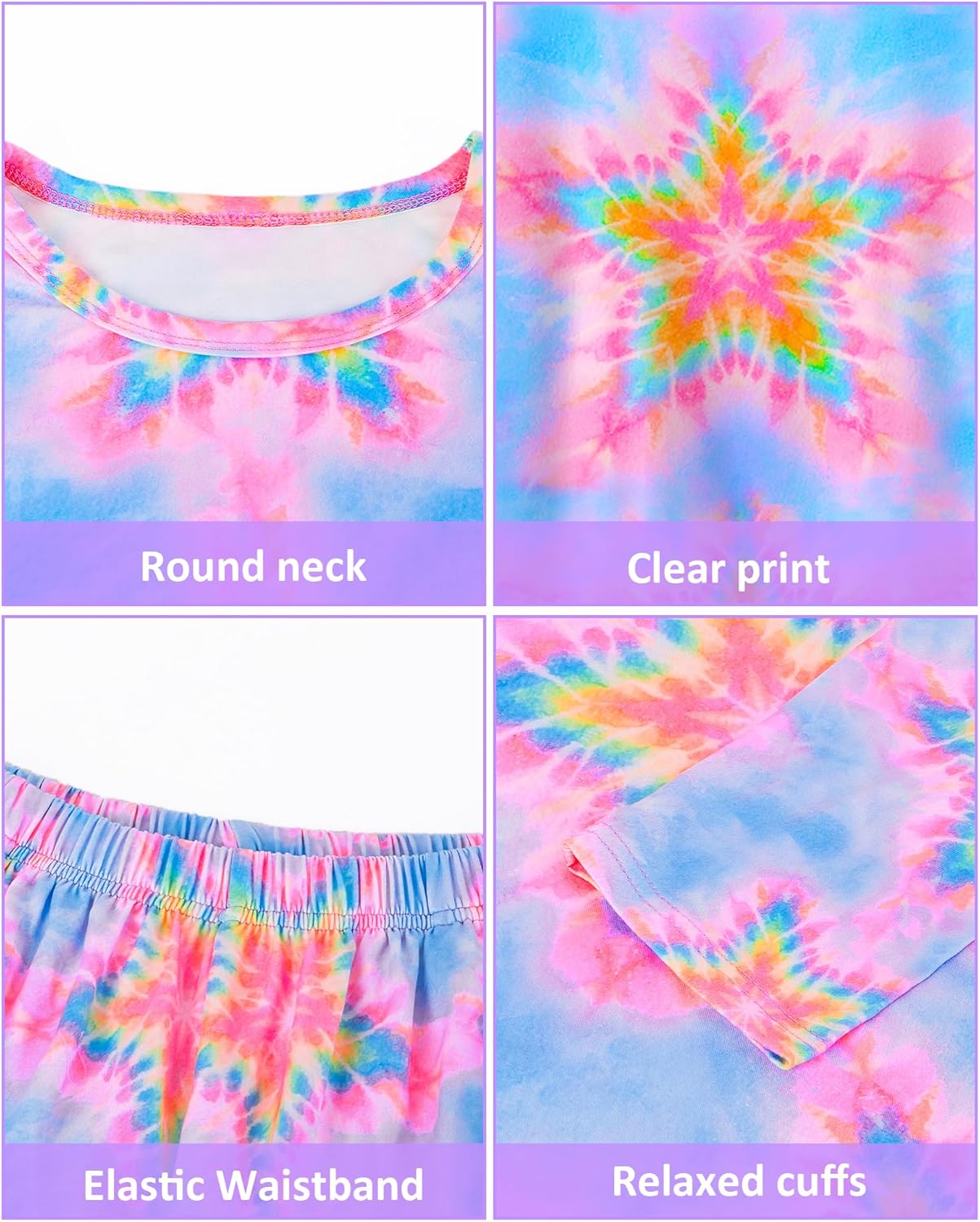 Nidoul Girls Pajamas Long Sleeve Pants 2PCS Pajama Sets Pjs Sleepwear Lounge for Tween Teen Kids 7-14Y - Image 5