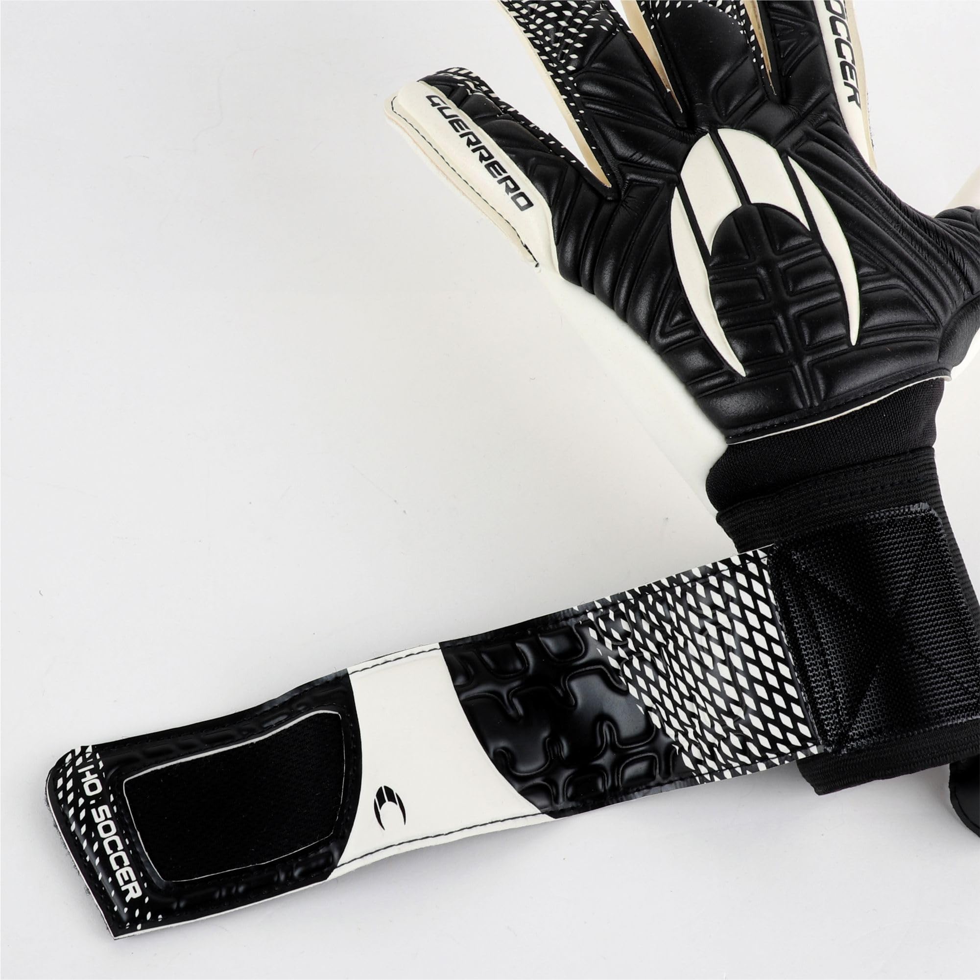 HO Soccer Guerrero Pro Justice RN Black Guanti da Portiere, Unisex Adulto, Nero/Bianco 8,5