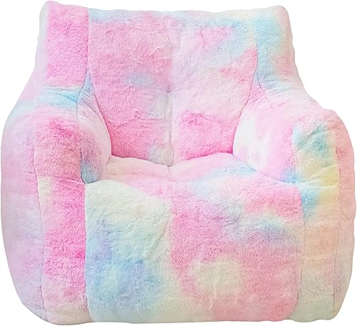 LinkRomat Puf con relleno, 39 pulgadas de ancho, coloridos puf gigantes con funda de piel sintética y relleno de esponja, sillas de puf para