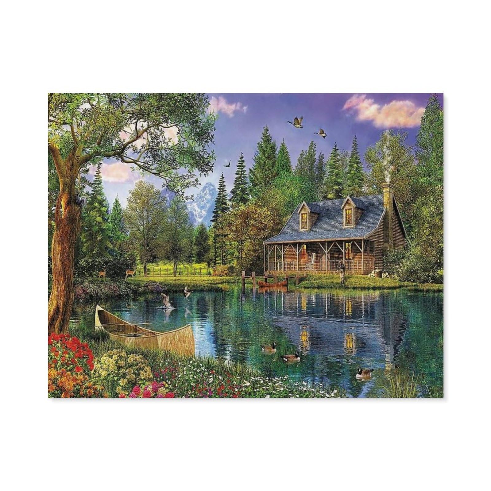 GSBRSNTS DIY Oil Painting Paint by Number Kit,Afternoon Idyll,DIY Painting by Number Kits Oil Paint Drawing Canvas Home Decor Gift(20x30cm-D25